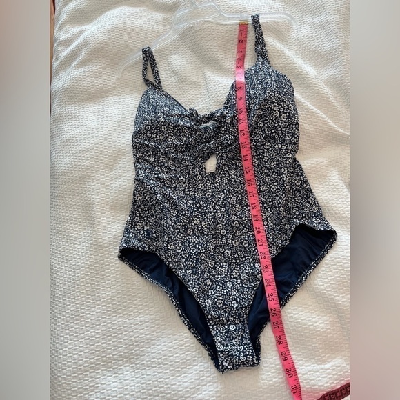 Polo Ralph Lauren NWT Navy Blue Floral Double Front Tie One Piece Bathing Suit - Picture 14 of 16